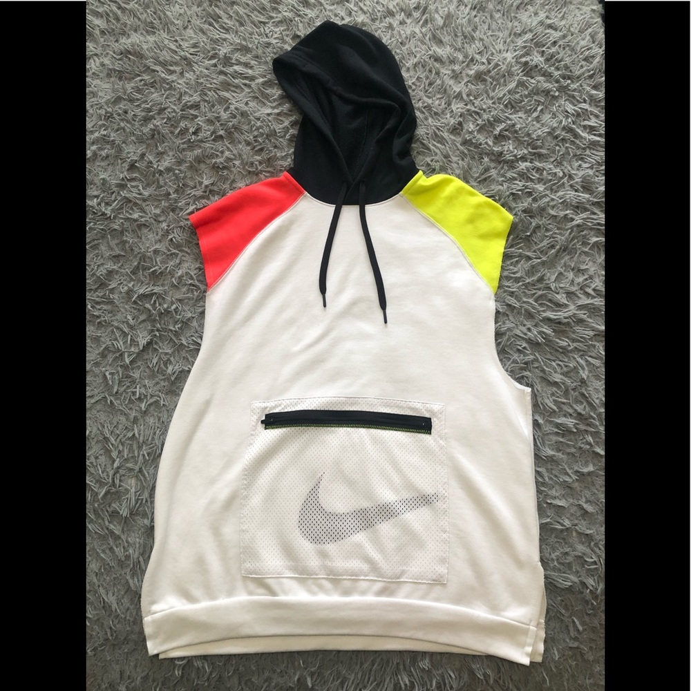 Nike Medium White Sleeveless Hoodie